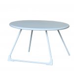 (DL) Masa Rio de cafea, gradina sau sezlong, metalica, alba 70 x 40 cm