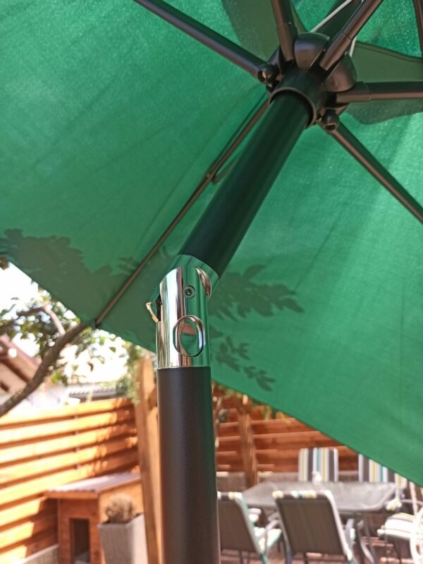 Umbrela terasa gradina, cu manivela si inclinare, GU24, diametru 300cm, Verde - Image 10