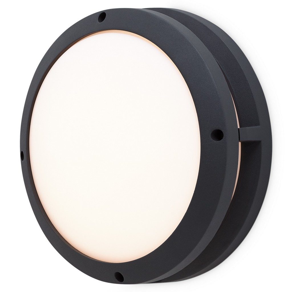 Aplica led, putere maxima 15 W, IP 44, 3000 K, culoare negru