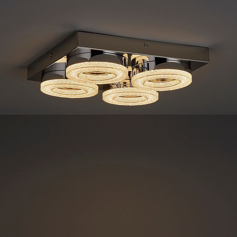 Plafoniera LED, argintie, 16 W, 1700 lm, 3000 K, metal si plastic Berna - Image 3