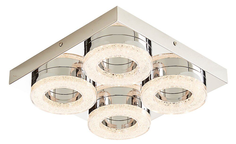 Plafoniera LED, argintie, 16 W, 1700 lm, 3000 K, metal si plastic Berna - Image 4