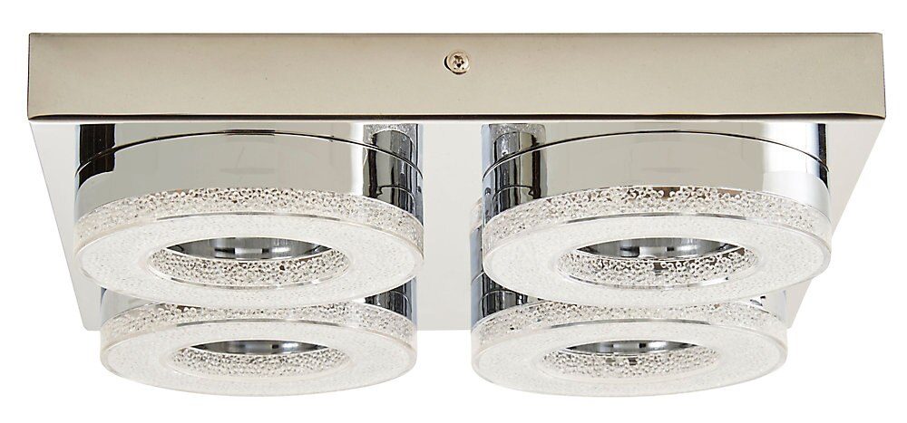 Plafoniera LED, argintie, 16 W, 1700 lm, 3000 K, metal si plastic Berna - Image 5