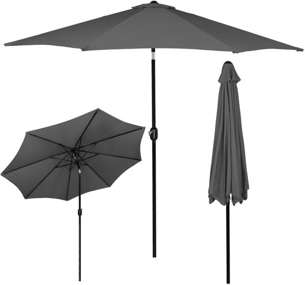 Umbrela terasa gradina, cu manivela si inclinare, GU200, diametru 300cm, gri antracit - Image 9