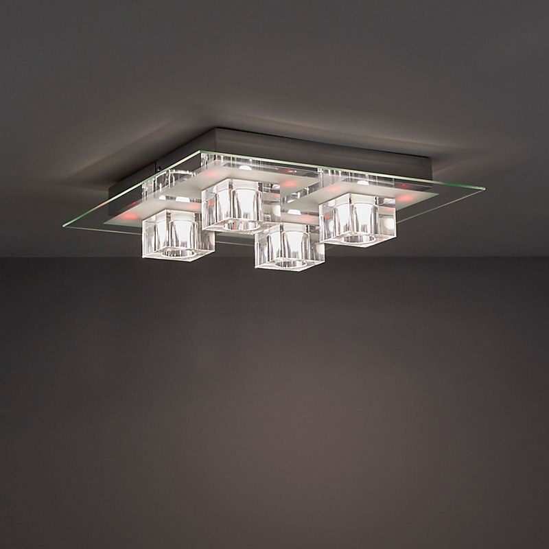 (DL) Plafoniera LED cromata, 72W, telecomanda, iluminare in 5 variante culoare - Image 5