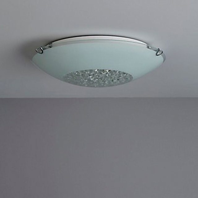 Plafoniera Gaia sticla, 2x60W cu cristale transparente - Image 2