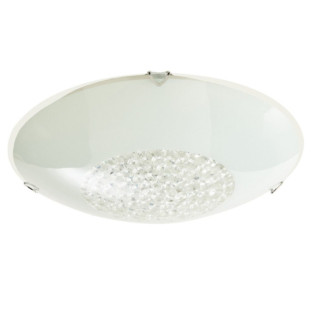 Plafoniera Gaia sticla, 2x60W cu cristale transparente - Image 4