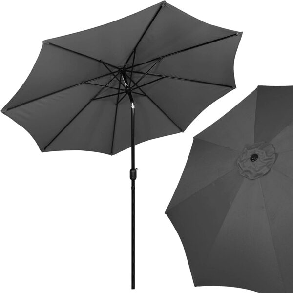 Umbrela terasa gradina, cu manivela si inclinare, GU200, diametru 300cm, gri antracit - Image 8