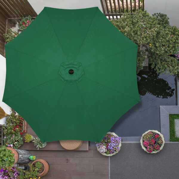 Umbrela terasa gradina, cu manivela si inclinare, GU24, diametru 300cm, Verde - Image 16