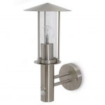 Aplica exterior, tip soclu E27, putere maxima 60 W, model cilindru, efect argintiu