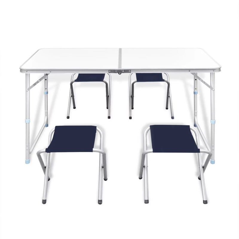 (DL) Set masa pliabila reglabila si 4 scaune, Sersimo, MDF, 120 x 60 cm - Image 2