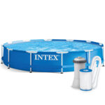 Piscina cadru metalic Intex, 366×76 cm, 6.500 litri, cu pompa de filtrare