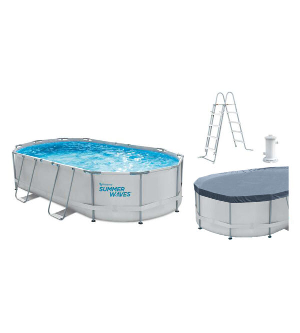Piscina cadru metalic Summer Waves, 488x305x107 cm, 11.500 litri, cu toate accesoriile - Image 5