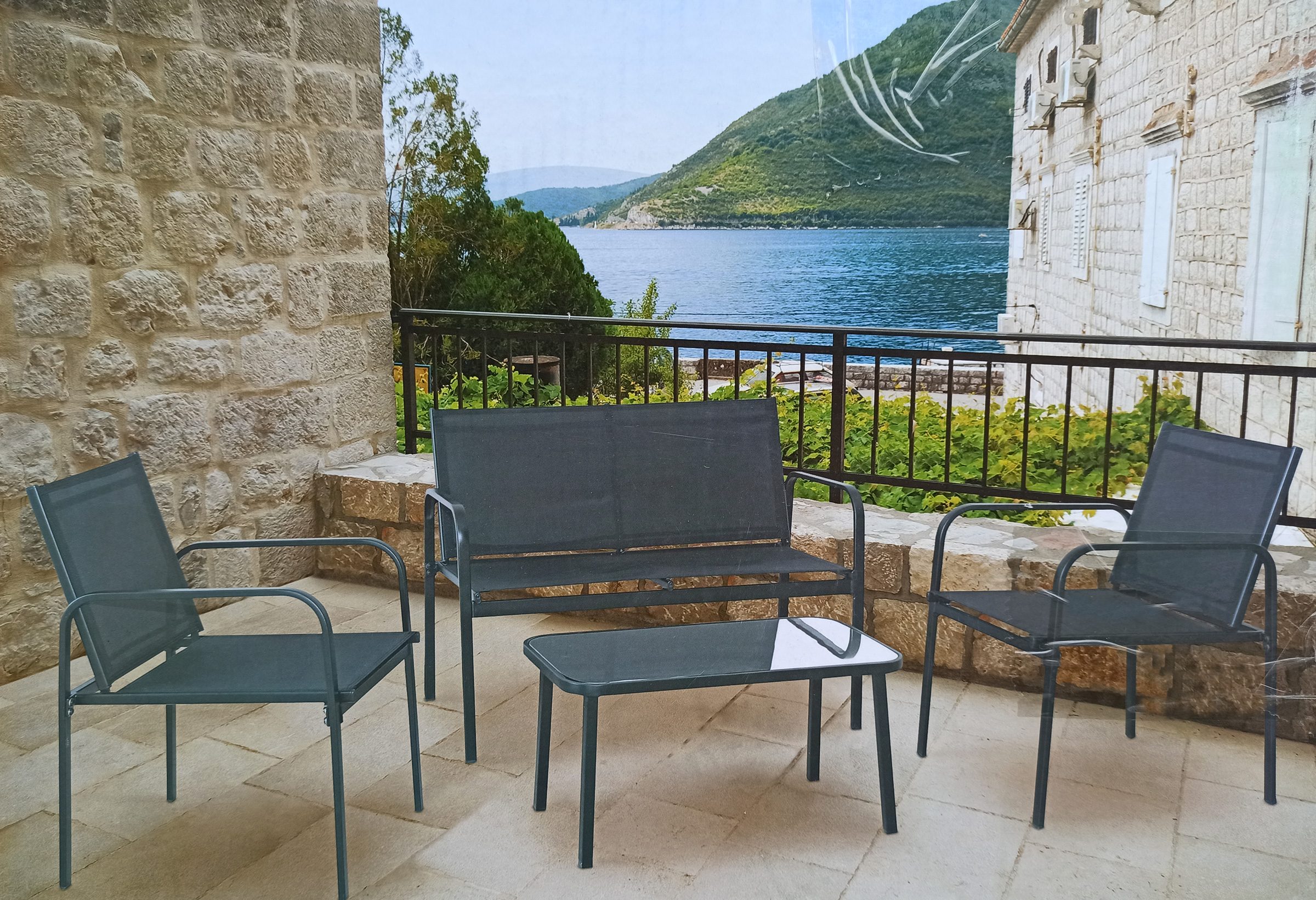 (DL) Set mobilier gradina/terasa Sersimo Corfu, 2 fotolii, canapea si masuta - Image 2