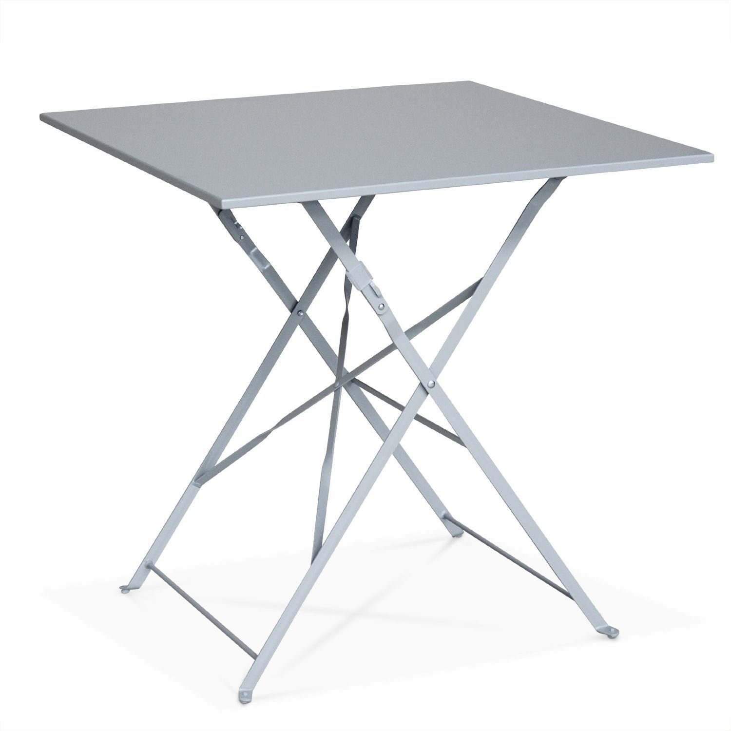 (DL) Set mobilier gradina/terasa/balcon Sersimo Metal, masa, 2 scaune, otel, gri - Image 6