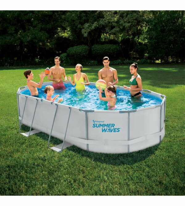 Piscina cadru metalic Summer Waves, 488x305x107 cm, 11.500 litri, cu toate accesoriile - Image 2