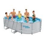 Piscina cadru metalic Summer Waves, 488x305x107 cm, 11.500 litri, cu toate accesoriile