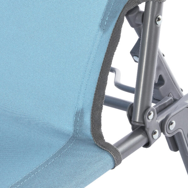 Sezlong pliant Sersimo, 186 x 56 cm, pentru plaja sau gradina, albastru, capacitate 110kg - Image 3