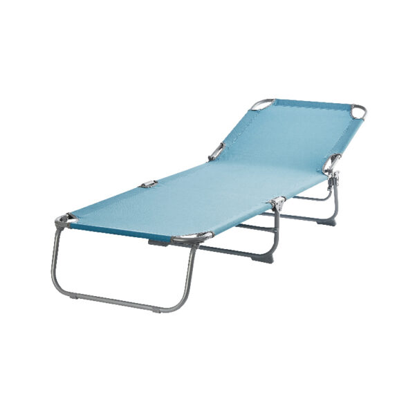 Sezlong pliant Sersimo, 186 x 56 cm, pentru plaja sau gradina, albastru, capacitate 110kg - Image 5