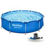 Piscina cadru metalic Bestway, 305x76 cm, 4500 litri, cu pompa de filtrare