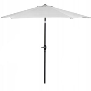 Umbrela terasa gradina, cu manivela si inclinare, GU12E, diametru 260cm, Gri
