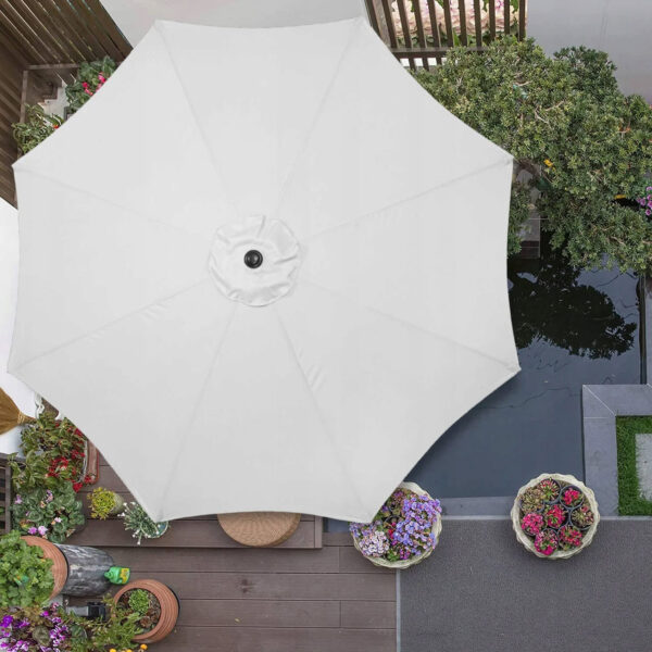 Umbrela terasa gradina, cu manivela si inclinare, GU20E, diametru 300cm, Argintiu - Image 2