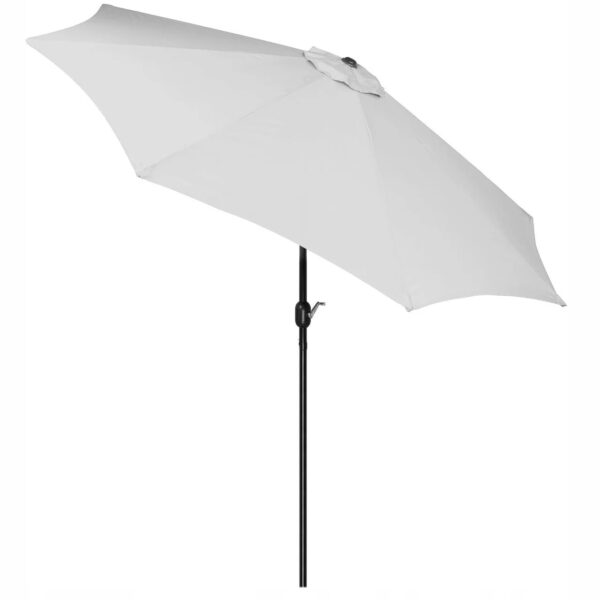 Umbrela terasa gradina, cu manivela si inclinare, GU20E, diametru 300cm, Argintiu - Image 5