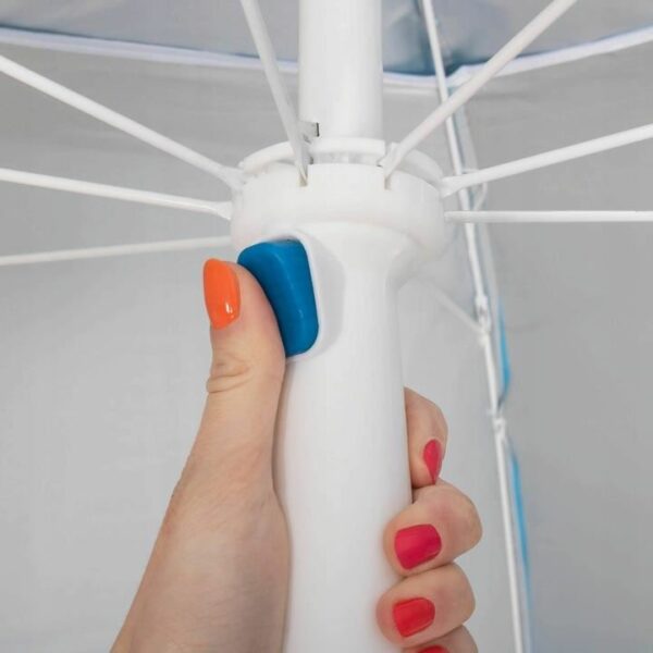 Umbrela tip cort de plaja XXL, cu 2 pereti laterali, BU14S, inaltime reglabila 140-220 cm, albastru - Image 3