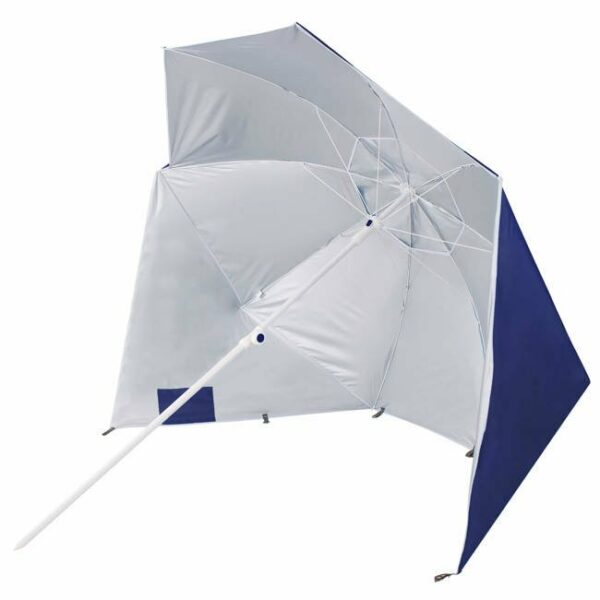 Umbrela tip cort de plaja XXL, cu 2 pereti laterali, BU15S, inaltime reglabila 140-220 cm, albastru inchis - Image 5
