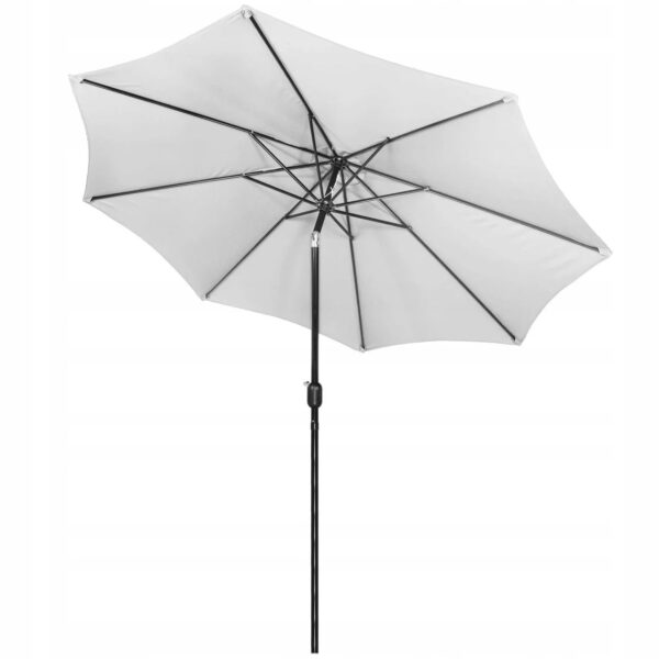 Umbrela terasa gradina, cu manivela si inclinare, GU20E, diametru 300cm, Argintiu - Image 8