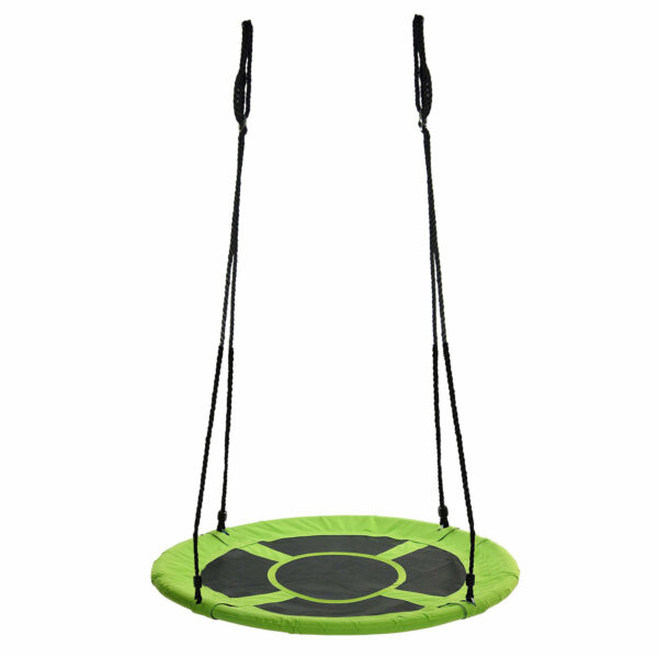 Leagan tip cuib Sersimo NS3, diametru 90cm, inaltime reglabila, pentru exterior, sarcina 150 kg, Verde Negru - Image 2