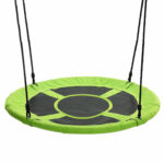 Leagan tip cuib Sersimo NS3, diametru 90cm, inaltime reglabila, pentru exterior, sarcina 150 kg, Verde Negru