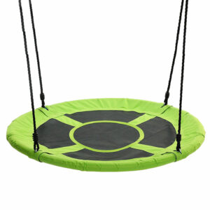 Leagan tip cuib Sersimo NS3, diametru 90cm, inaltime reglabila, pentru exterior, sarcina 150 kg, Verde Negru