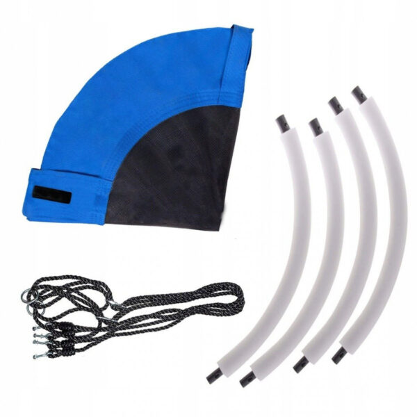 Leagan tip cuib Sersimo NS13, diametru 60cm, inaltime reglabila, pentru exterior, sarcina 100 kg, Albastru Negru - Image 4