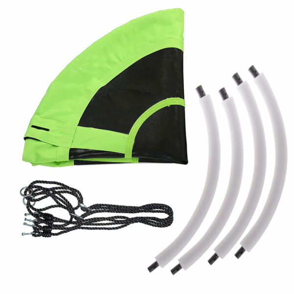 Leagan tip cuib Sersimo NS3, diametru 90cm, inaltime reglabila, pentru exterior, sarcina 150 kg, Verde Negru - Image 4