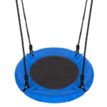 Leagan tip cuib Sersimo NS13, diametru 60cm, inaltime reglabila, pentru exterior, sarcina 100 kg, Albastru Negru