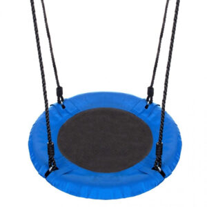 Leagan tip cuib Sersimo NS13, diametru 60cm, inaltime reglabila, pentru exterior, sarcina 100 kg, Albastru Negru