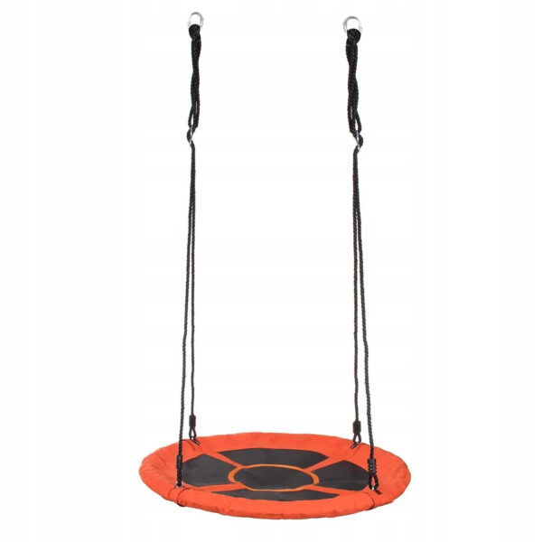 Leagan tip cuib Sersimo NS9, diametru 90cm, inaltime reglabila, pentru exterior, sarcina 150 kg, Portocaliu Negru - Image 2