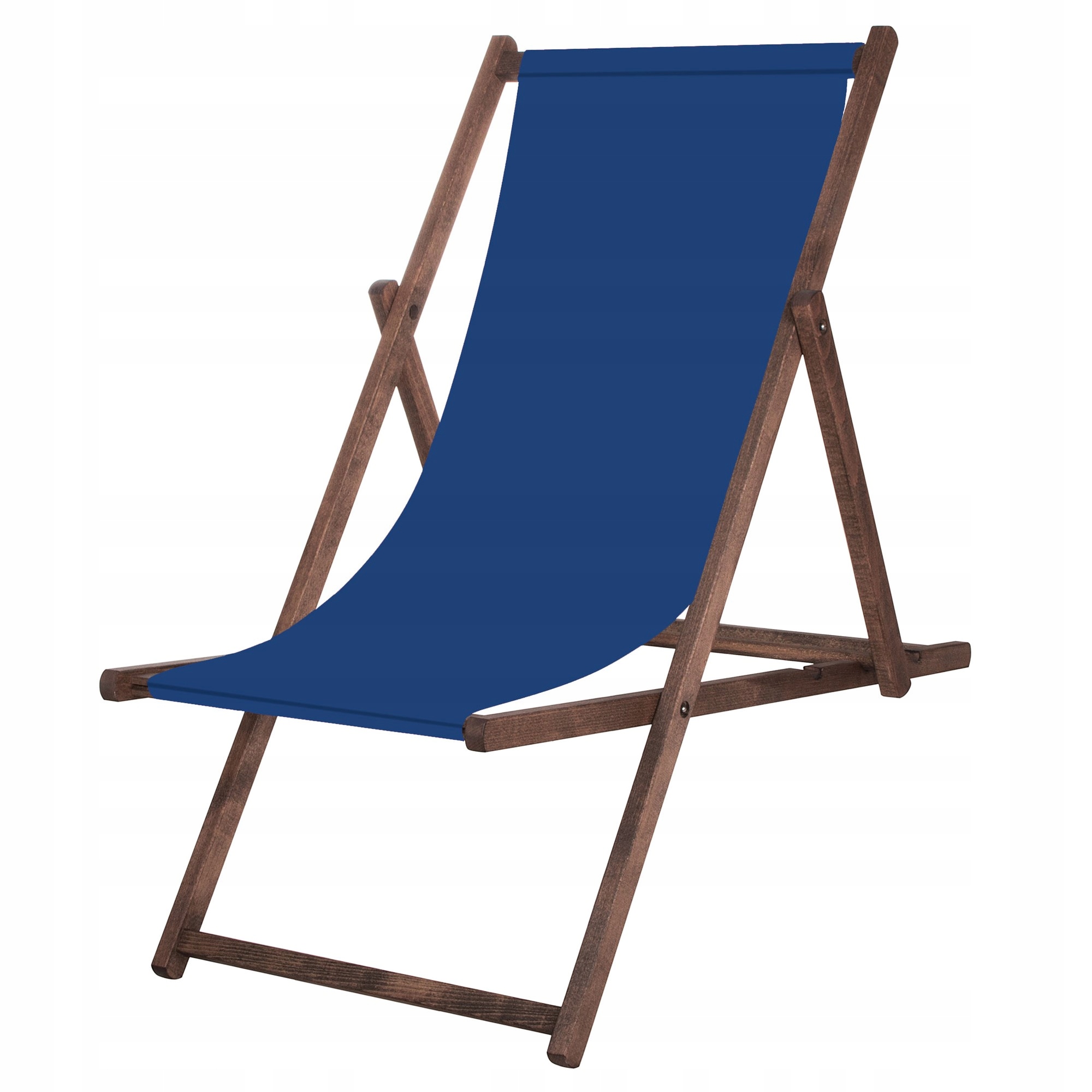 (DL) Sezlong pliabil din lemn de fag impregnat SERSIMO DC2Navy, 120kg, albastru navy - Image 2
