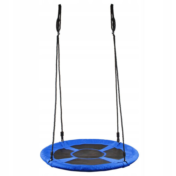 Leagan tip cuib Sersimo NS8, diametru 90cm, inaltime reglabila, pentru exterior, sarcina 150 kg, Albastru Negru - Image 2