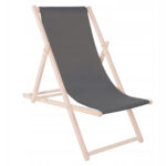 Összecsukható napágy bükkfából, önszerelhető, 120kg, sötétszürke