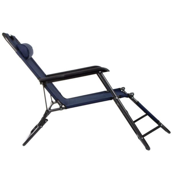 Sezlong pliabil SERSIMO GC12, Relax Zero Gravity, 80x60x153cm, Albastru inchis - Image 14