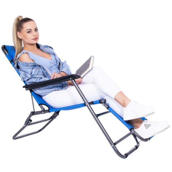 SERSIMO GC4 Összecsukható napágy, Relax Zero Gravity, 80x60x153cm, világoskék - Image 10