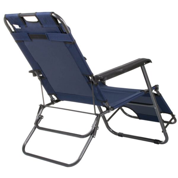 Sezlong pliabil SERSIMO GC12, Relax Zero Gravity, 80x60x153cm, Albastru inchis - Image 2