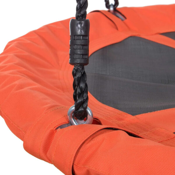 Leagan tip cuib Sersimo NS9, diametru 90cm, inaltime reglabila, pentru exterior, sarcina 150 kg, Portocaliu Negru - Image 3