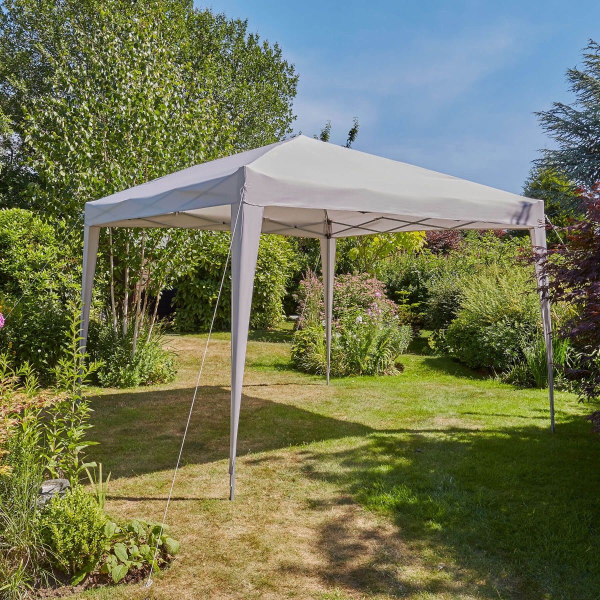 (DL) Pavilion gradina Sersimo pliabil pop-up, impermeabil, cu protectie UV, 300x300cm, gri - Image 2