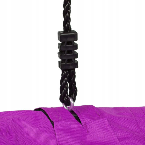 Leagan tip cuib Sersimo NS14, diametru 90cm, inaltime reglabila, pentru exterior, sarcina 150 kg, Mov Negru - Image 3