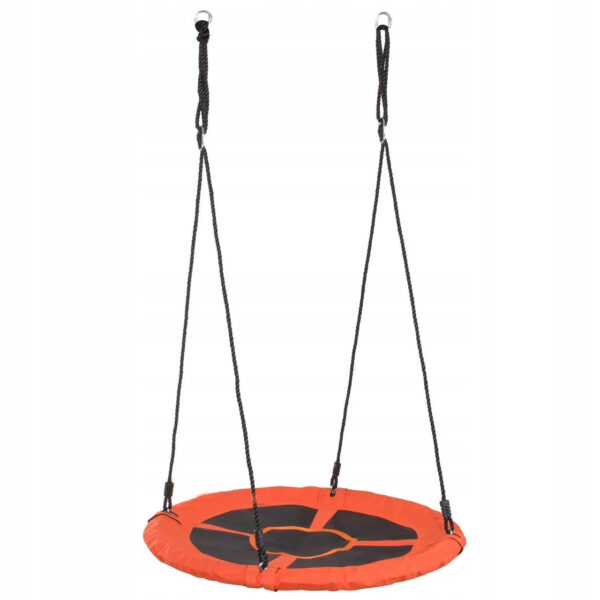 Leagan tip cuib Sersimo NS9, diametru 90cm, inaltime reglabila, pentru exterior, sarcina 150 kg, Portocaliu Negru - Image 6