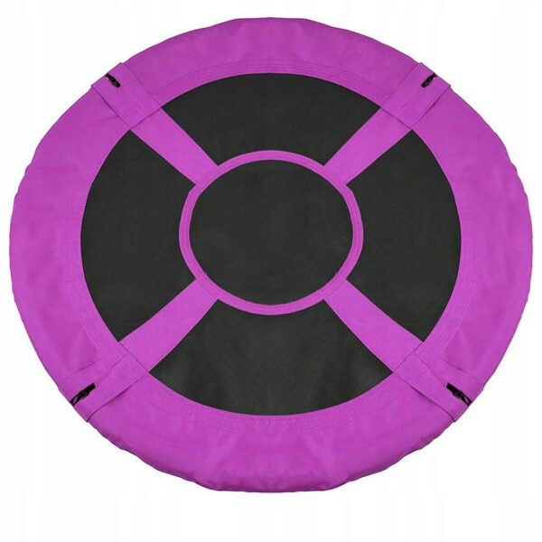 Leagan tip cuib Sersimo NS14, diametru 90cm, inaltime reglabila, pentru exterior, sarcina 150 kg, Mov Negru - Image 6