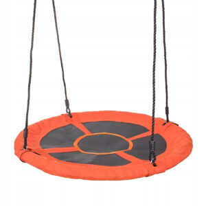 Leagan tip cuib Sersimo NS9, diametru 90cm, inaltime reglabila, pentru exterior, sarcina 150 kg, Portocaliu Negru