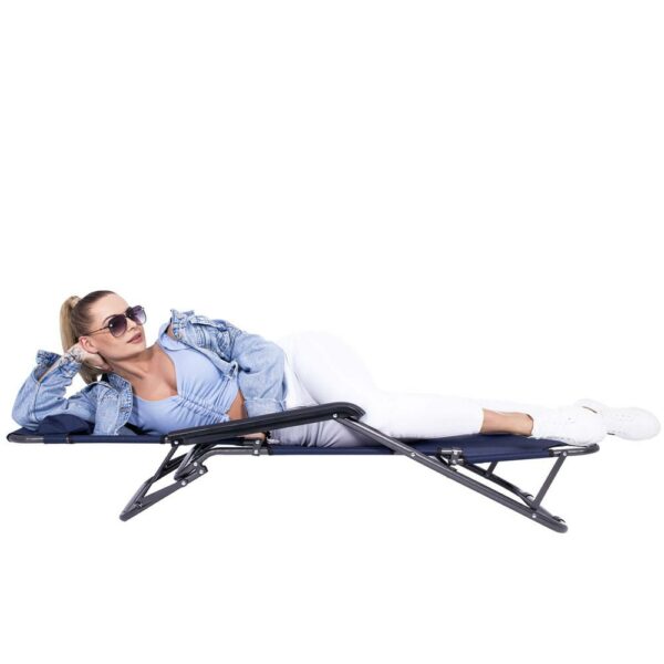 Sezlong pliabil SERSIMO GC12, Relax Zero Gravity, 80x60x153cm, Albastru inchis - Image 8